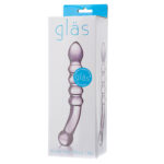 Glas Purple Rain Ribbed Glass Dildo