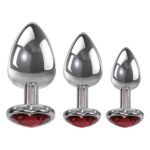 Chic Females Three Hearts Gem Anal Plug Set
