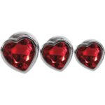 Chic Females Three Hearts Gem Anal Plug Set