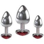 Chic Females Three Hearts Gem Anal Plug Set